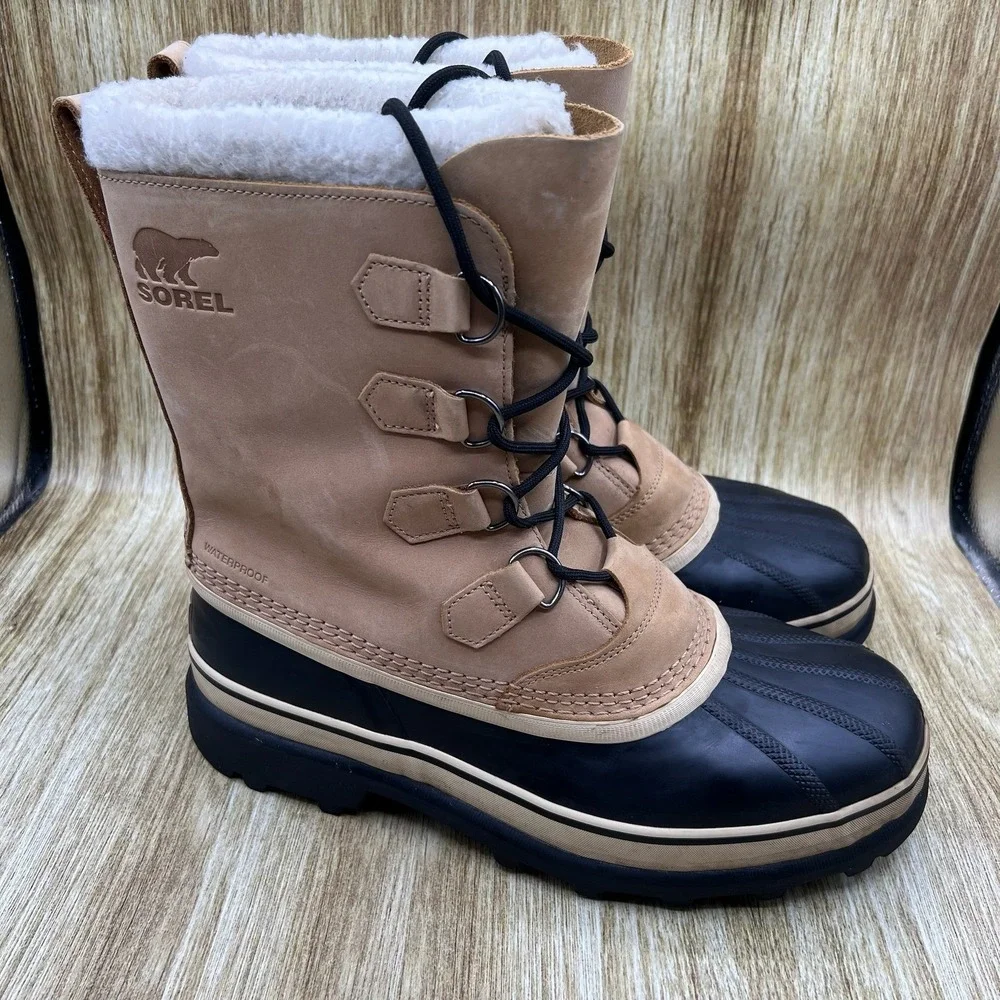 Sorel Caribou Snow Boots Men's Size 11‎ Brown Waterproof Insulated NM1000-281